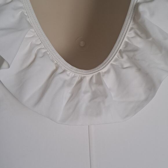 Lolli Sugar Coast Women's Ruffled One Piece Swimsuit - White - XS - Picture 8 of 9